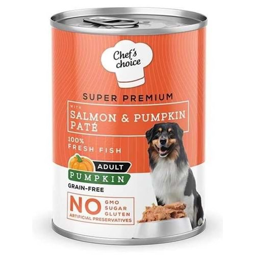 NEW CHEFS CHOICE SALMON&PUMPKIN FOR DOGS 400GRPATE