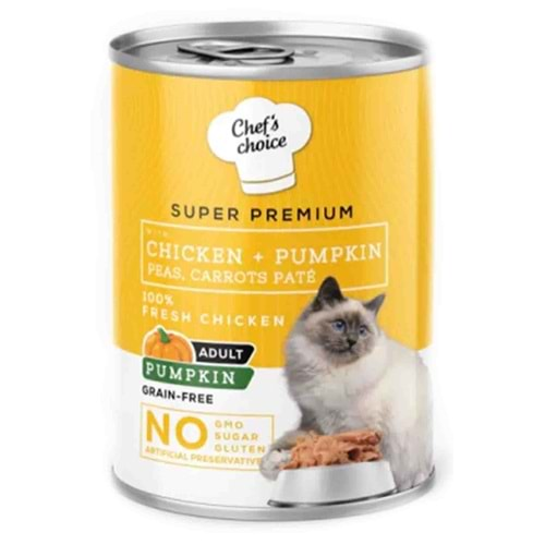 NEW CHEFS CHOICE CHICKEN&PUMPKIN PATE FOR CATS 400