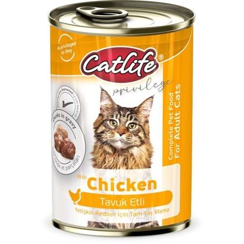 CATLİFE TAVUKLU KEDİ KONS.400 GR