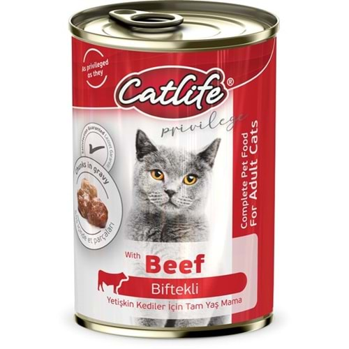 CATLİFE BİFTEKLİ KEDİ KONS.400 GR