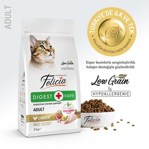 Felicia Klajenli Tavuklu Az Tahıllı Kedi Maması 2 Kg