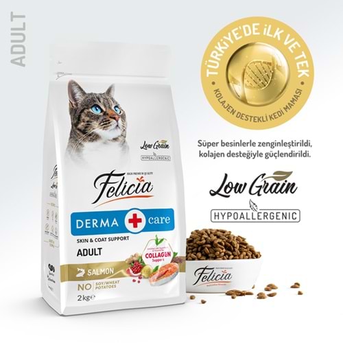 Felicia Kolajenli Somonlu Az Tahıllı Yetişkin Kedi Maması 2 Kg