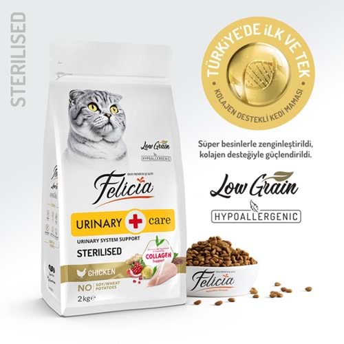 Felicia Kolajenli Tavuklu Az Tahıllı Kısırlaştırılmış Kedi Maması 2 Kg