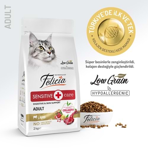 Felicia Kolajenli Kuzulu Az Tahıllı Yetişkin Kedi Maması 2 Kg
