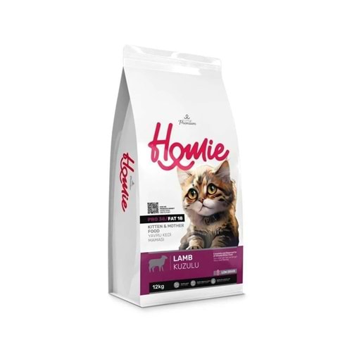 Homie Anne ve Bebek Kediler Için Kuzulu Kedi Maması 12 Kg