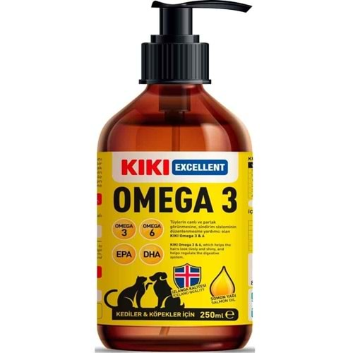 KIKI EXCELLENT KEDİ ve KÖPEKLER İÇİN OMEGA 3 250ML