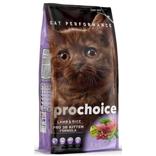 PROCHOICE CAT PRO 38 KITTEN LAMB & RICE 2 KG