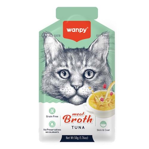WANPY KEDİLER İÇİN TON BALIĞI ETİ ÇORBASI 50GR