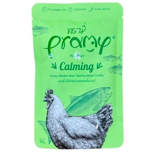 PRAMY JÖLE İÇİNDE SOMON VE TAVUKLU YET.KEDİ MAMASI 70GR