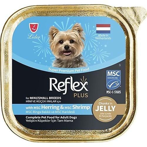 REFLEX PLUS ET PARÇACIKLI RİNGA&KARİDES K.IRK YET.KÖPEK 85GR