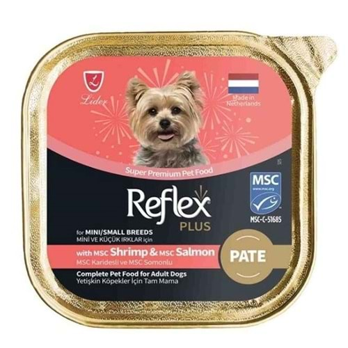 REFLEX PLUS PATE KARİDES&SOMON K.IRK YET.KÖPEK 85GR