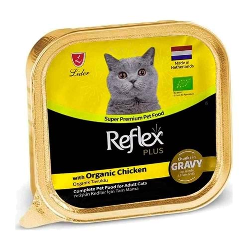 REFLEX PLUS ET PARÇACIKLI TAVUKLU YET.KEDİ 85 GR