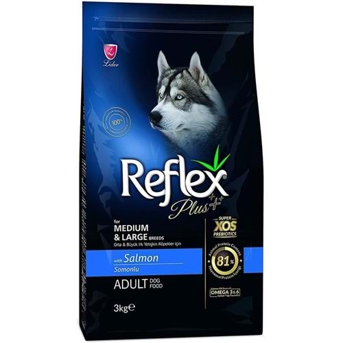 REFLEX PLUS SOMONLU ORTA&BÜYÜK IRK YETİŞKİN KÖPEK M. 3KG