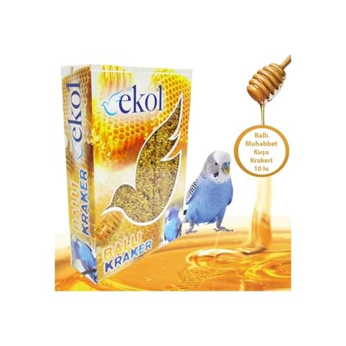 Ekol Ballı Muhabbet Kuşu Krakeri 10lu