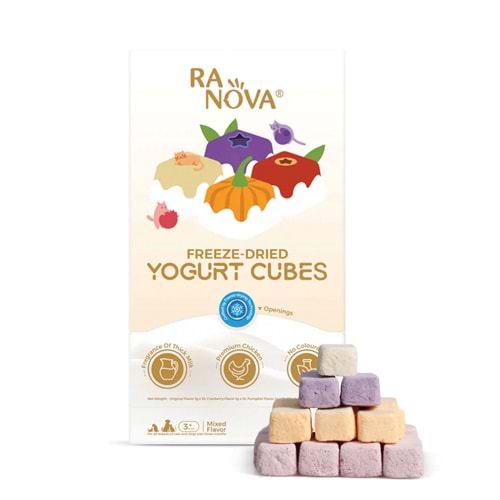 Ranova Kedi&Köpek İçin Dondurularak Kurutulmuş Yoğurt 1Gr*40 Adet
