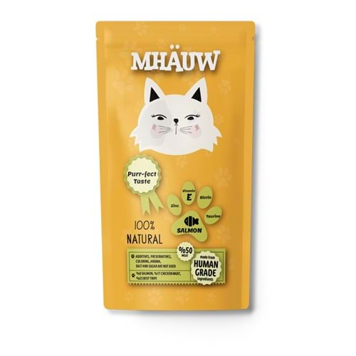 MHAUW SOMONLU KEDİ POUCH 80GR