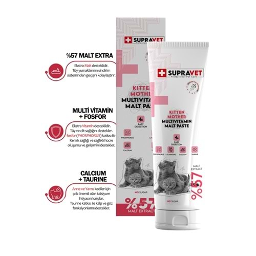 SUPRAVET KITTEN&MOTHER MULTI VITAMIN MALT PASTE 100GR