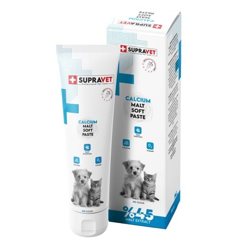 SUPRAVET CALCIUM KEDİ VE KÖPEKLER İÇİN MALTPASTE 100 GR