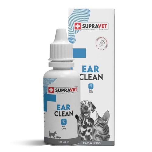 SUPRAVET EAR CLEAN KEDİ&KÖPEK KULAK TEMİZLİK SOLÜSYONU 50ML