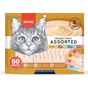 WANPY 4 LEZZET KREMA KEDİ ÖDÜLÜ 50*14GR