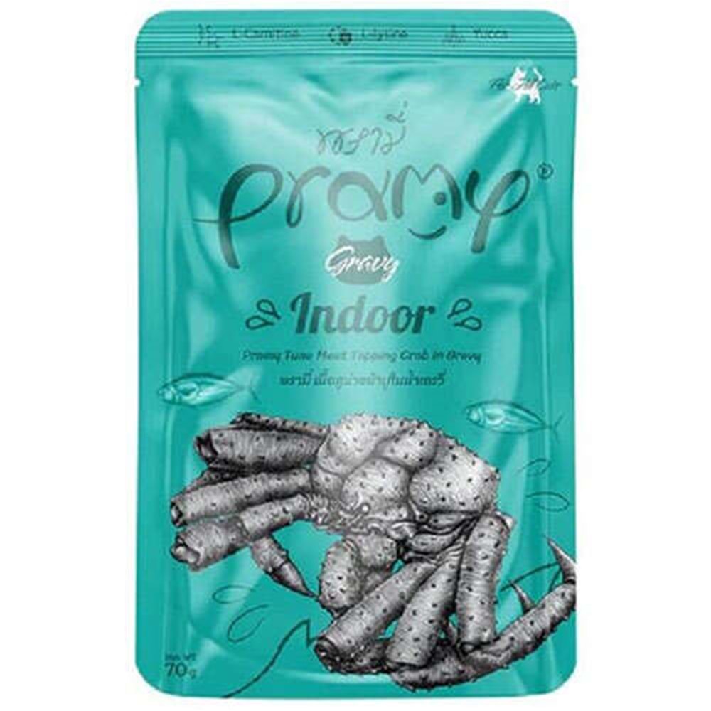 PRAMY SOS İÇİNDE YENGEÇ ÇUBUKLU VE TON BALIKLI YET.KEDİ MAMASI 70GR