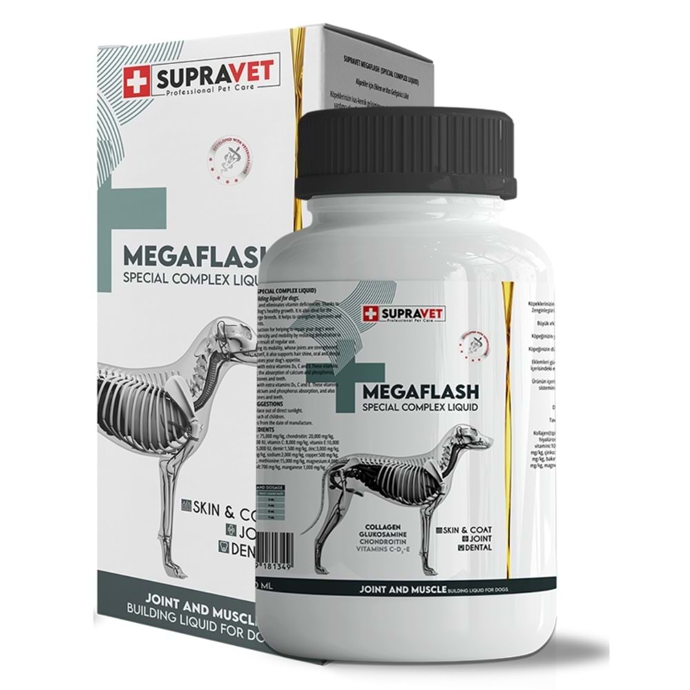 SUPRAVET MEGAFLASH XXL EKLEM&KAS GELİŞ.LİKİT 500 ML