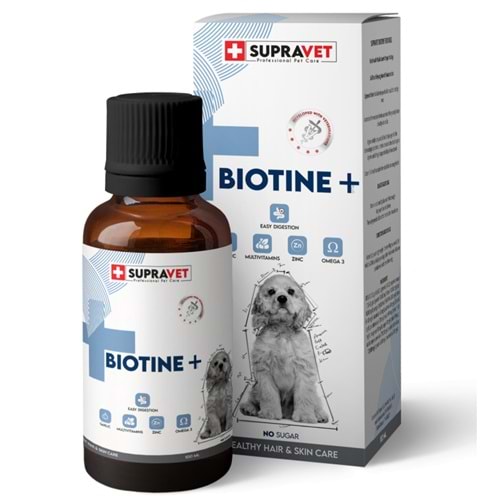 SUPRAVET BIOTINE KÖPEKLER İÇİN DERİ TÜY SAĞLIĞI DML. 100ML