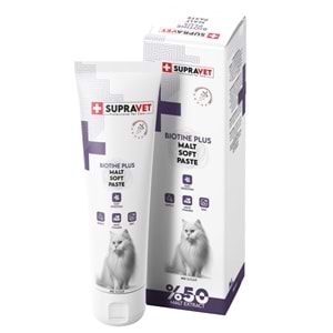 SUPRAVET BIOTINE PLUS KEDİLER İÇİN TÜY SAĞLIĞI GÜÇLENDİRİCİ MALTPASTE 100GR
