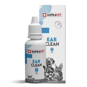 SUPRAVET EAR CLEAN KEDİ&KÖPEK KULAK TEMİZLİK SOLÜSYONU 50ML