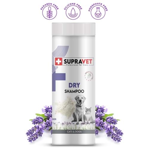 SUPRAVET DRY SHAMPOO LAVANTA KEDİ&KÖPEK ŞAMPUAN 150ML.